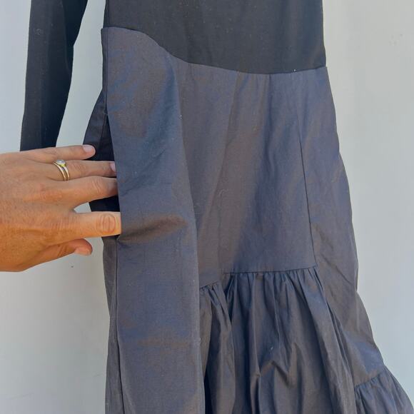 Tuckernuck Marissa Midi Off-The-Shoulder Dress Fit And Flare Black Medium - Picture 8 of 12